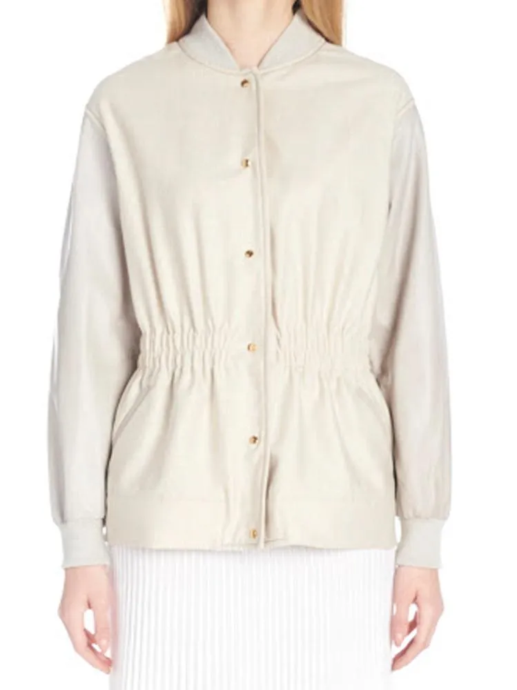 Agnona Smocked Safari Jacket