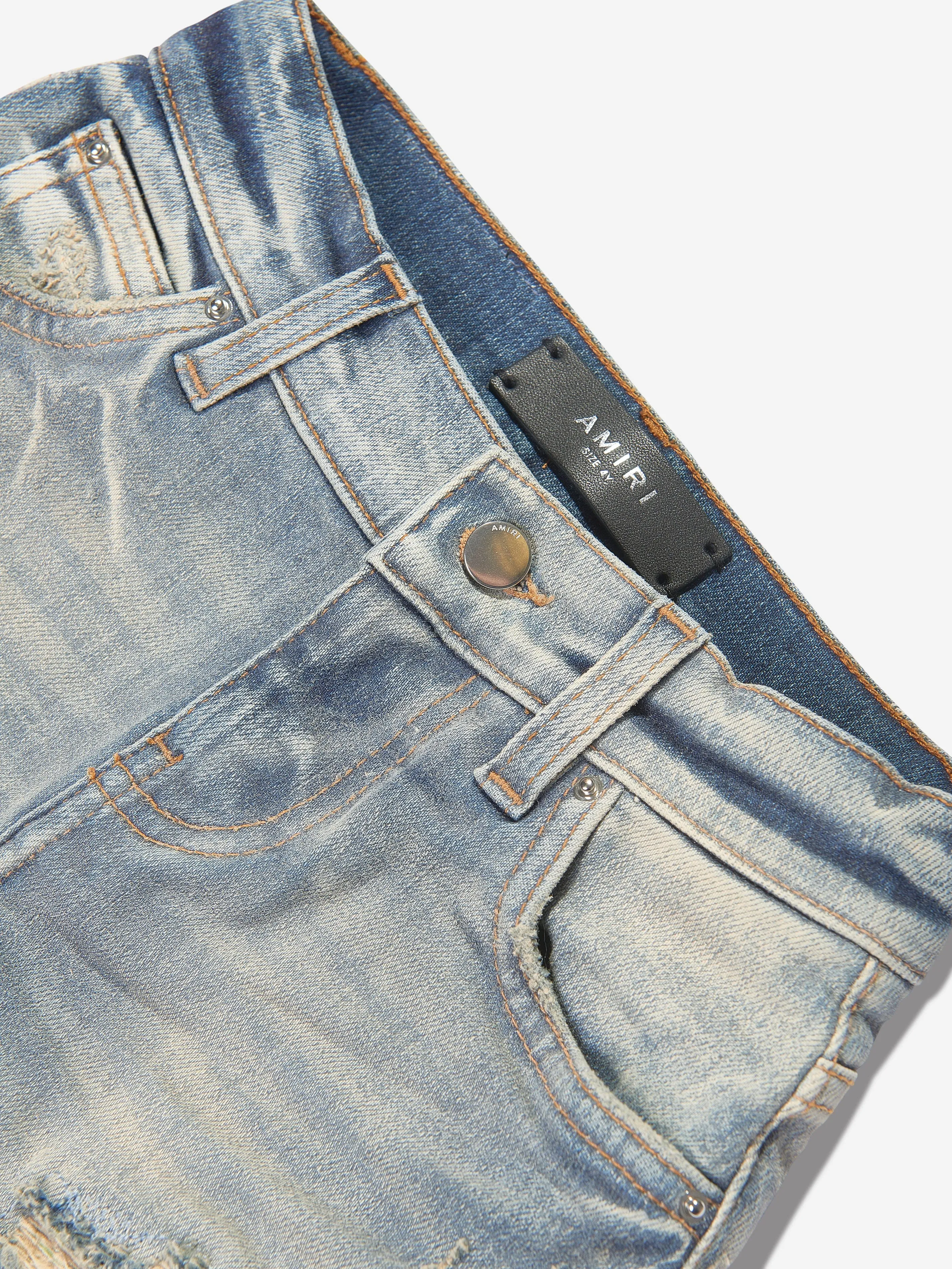 Amiri Boys Ripped Jeans in Blue