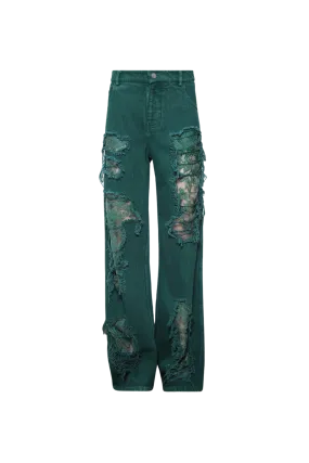 Arboreal Distressed Lace Jeans