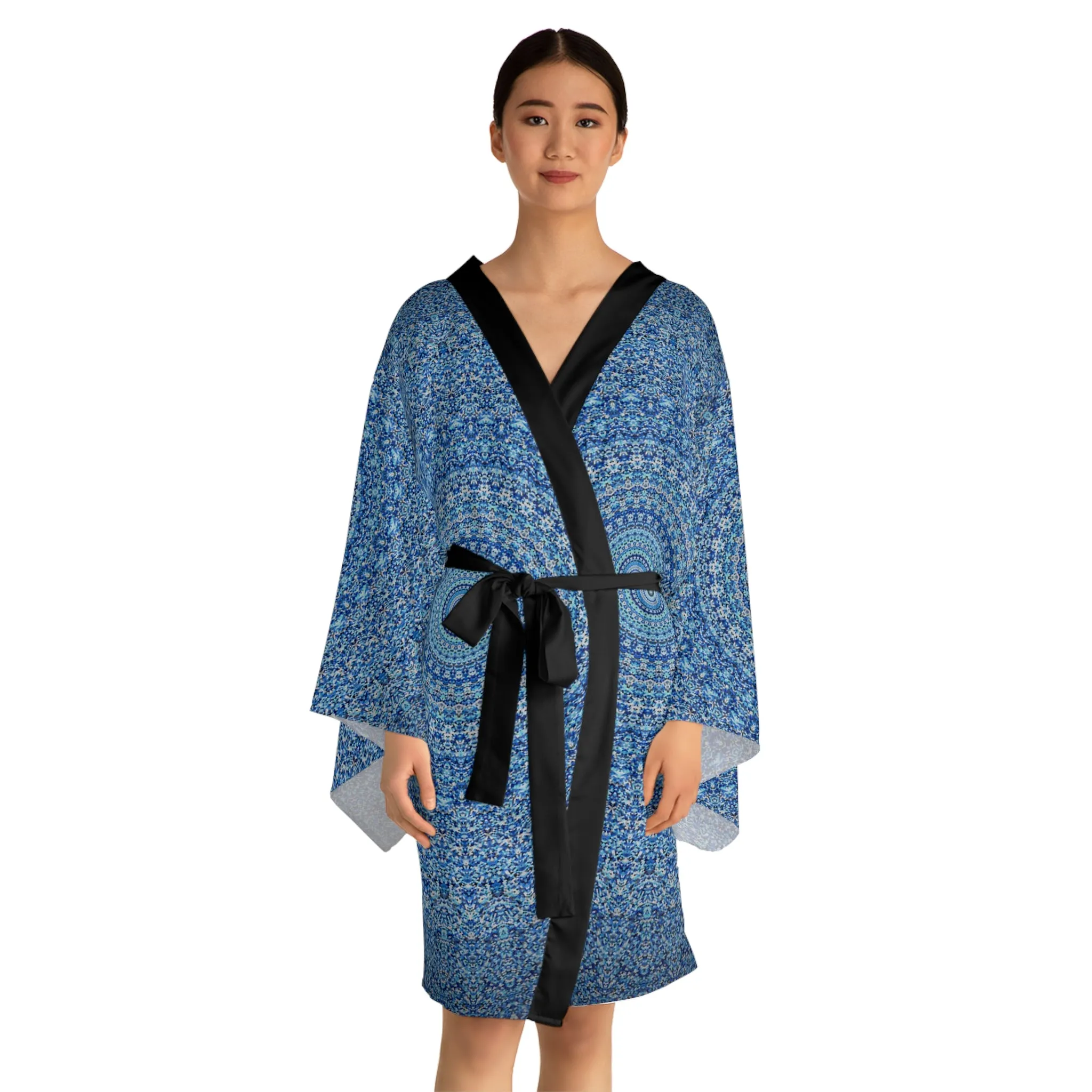 Blue Mandala - Inovax Long Sleeve Kimono Robe