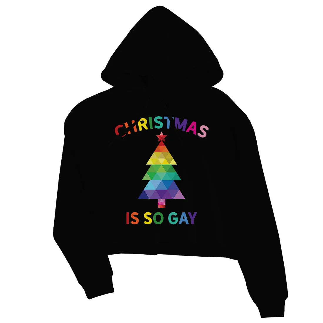 Christmas So Gay Crop Hoodie