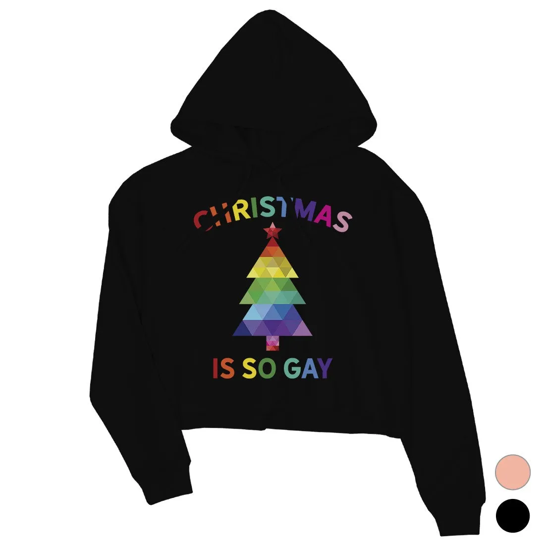 Christmas So Gay Crop Hoodie