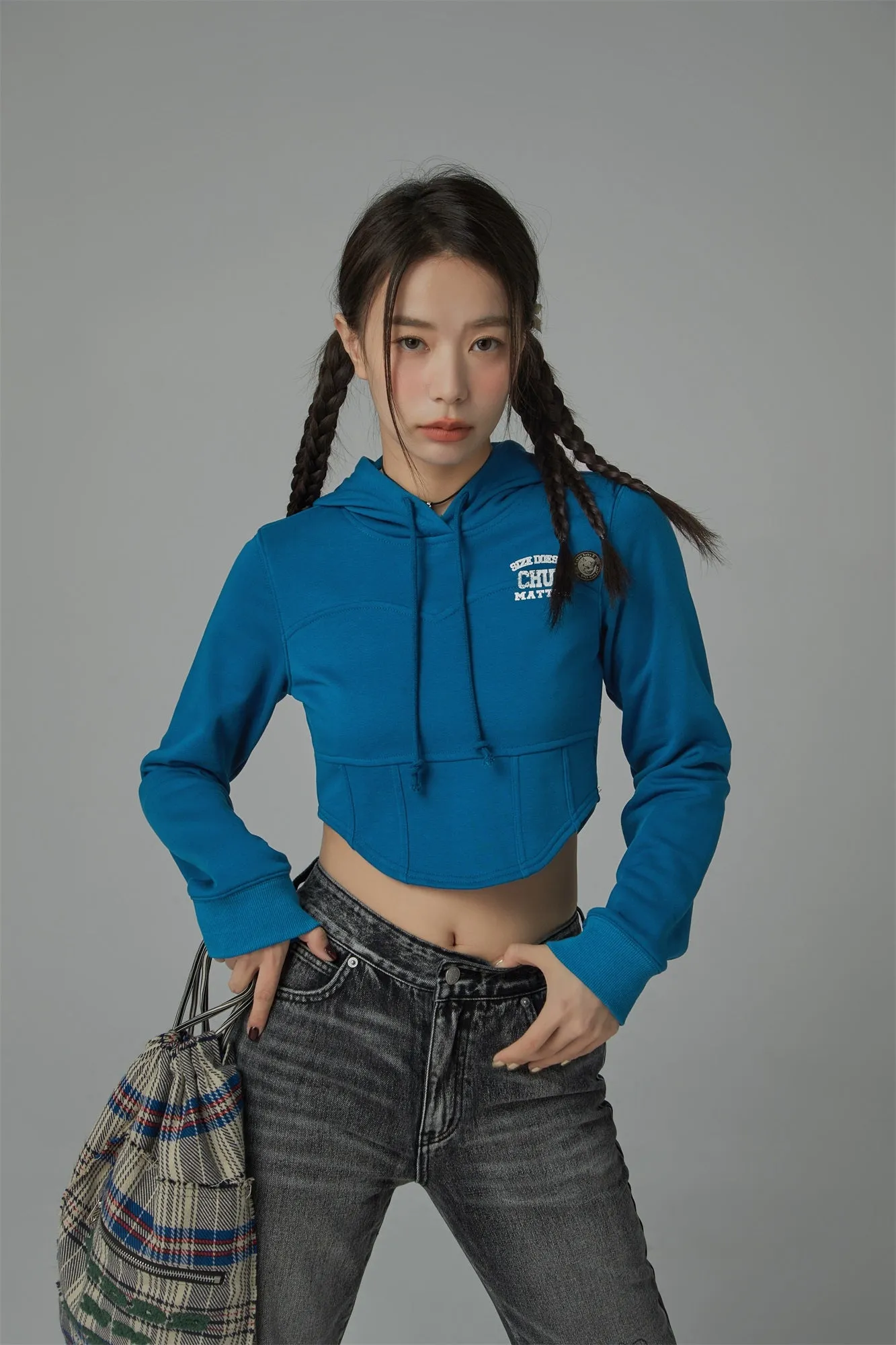 Chuu Matter Corset Crop Hoodie