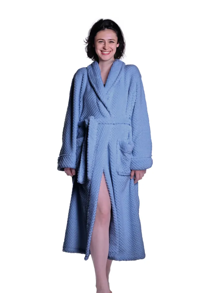 FLEECE ROBE MARINE