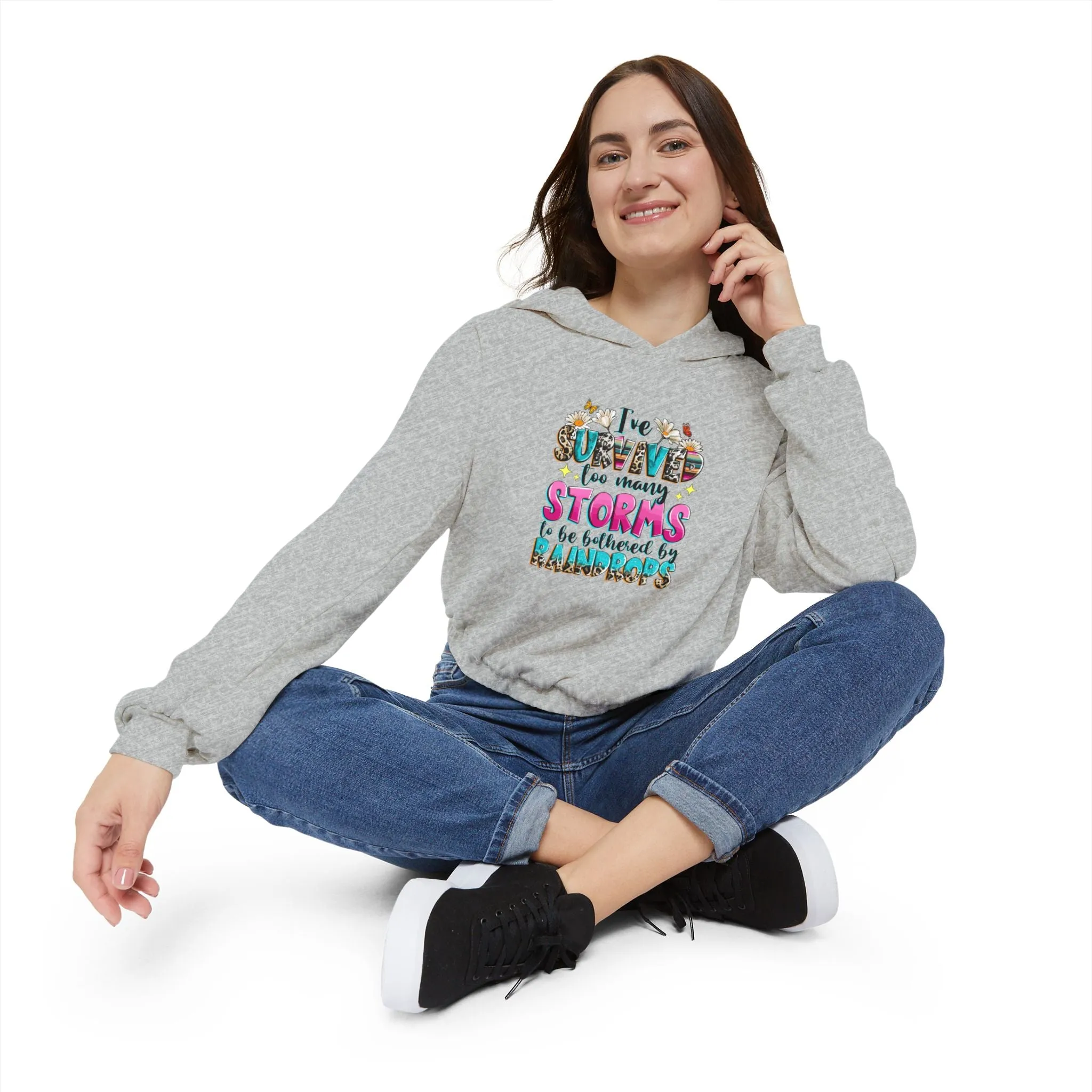 Floral Hoodie, Cozy & Stylish Pullover - Perfect Gift for Her, Trendy Sweatshirt, Cute Casual Quote, Surviving a Hard Life