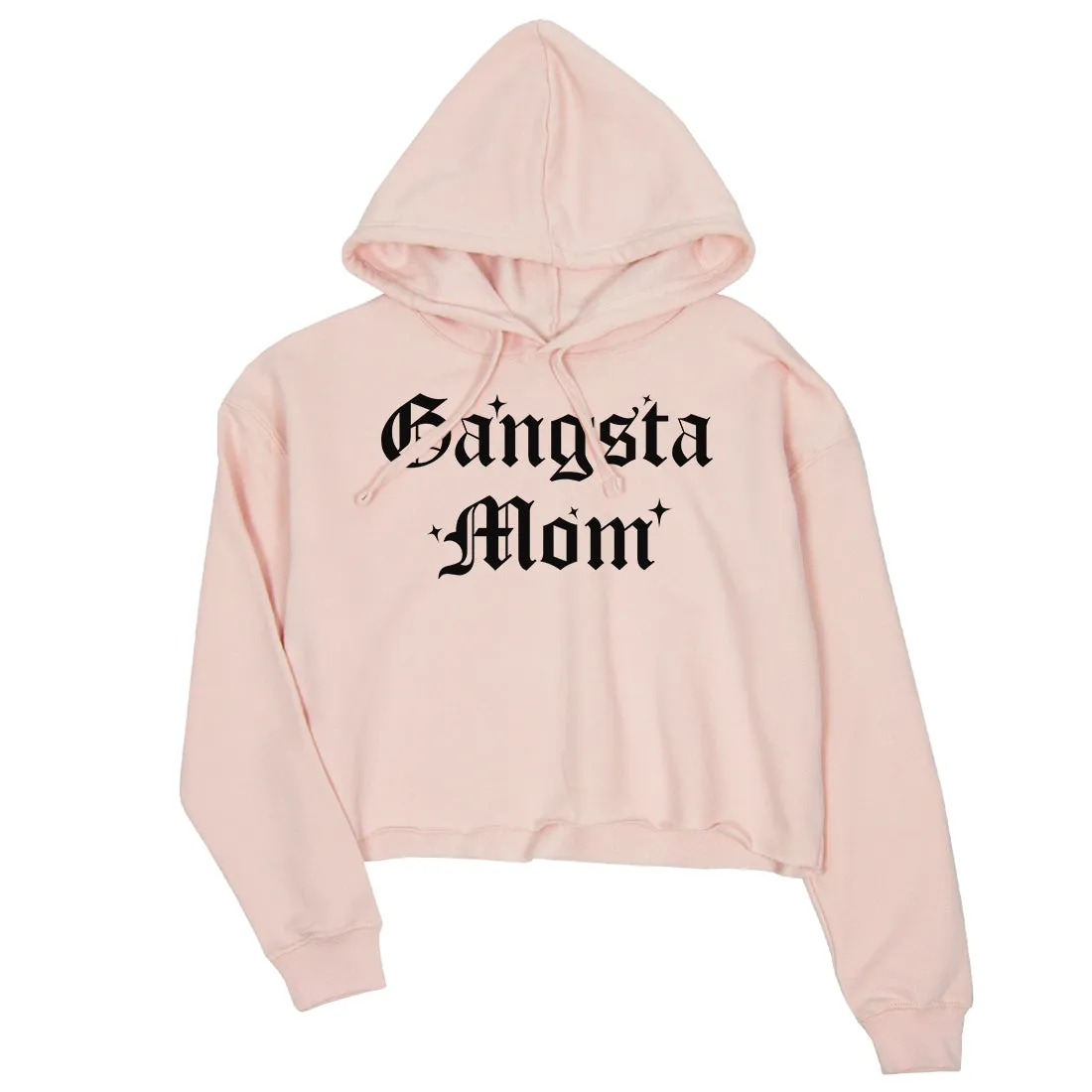 Gangsta Mom Womens Pullover Crop Hoodie For Mother's Day Gift Ideas