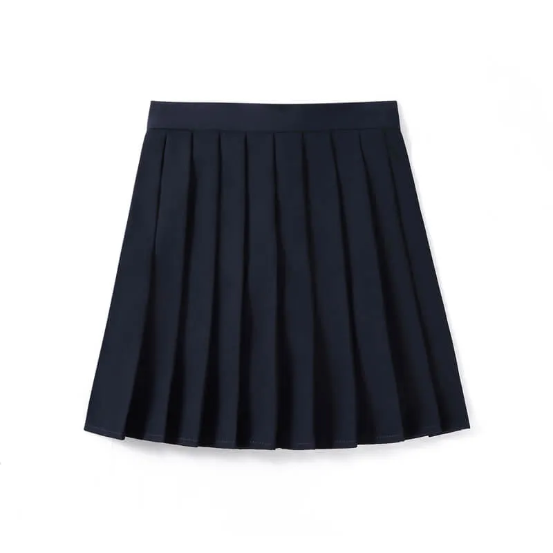 JK pure color school uniform skirt