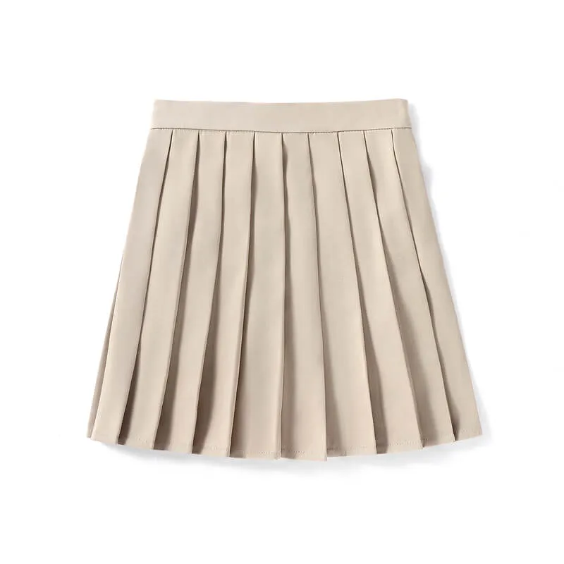 JK pure color school uniform skirt