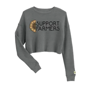 John Deere Women's Support Farmers Fleece Crop Sweatshirt