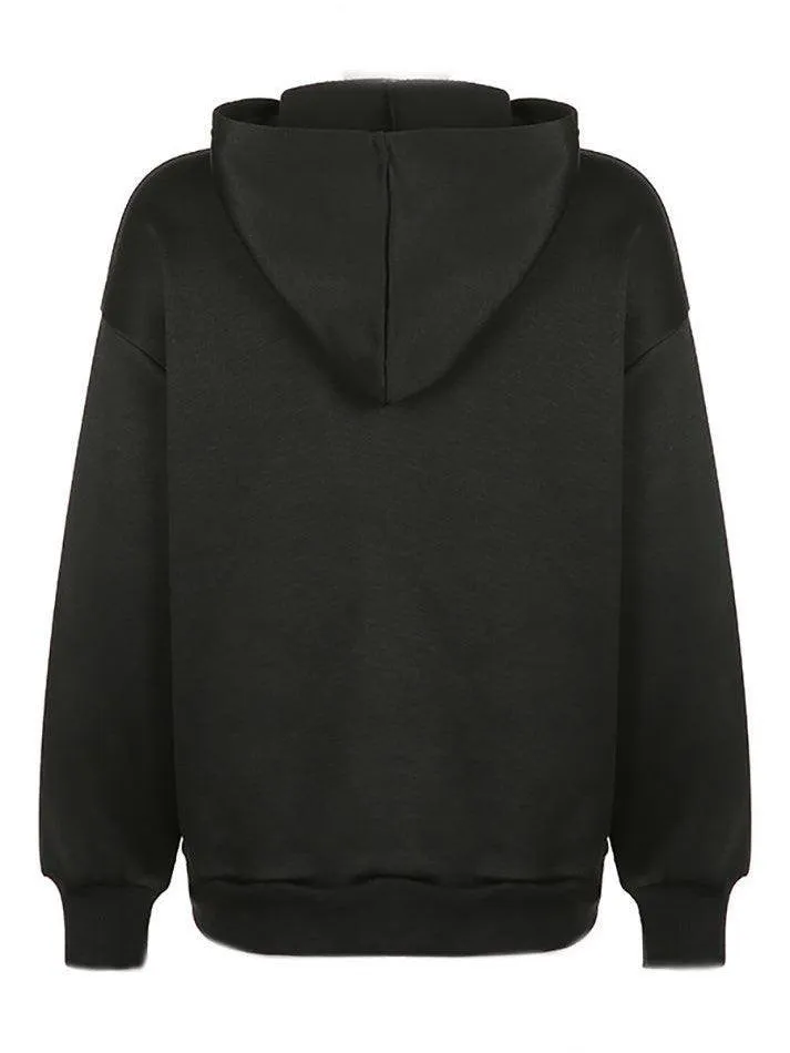 Joskaa Goth Graphic Oversized Hoodie