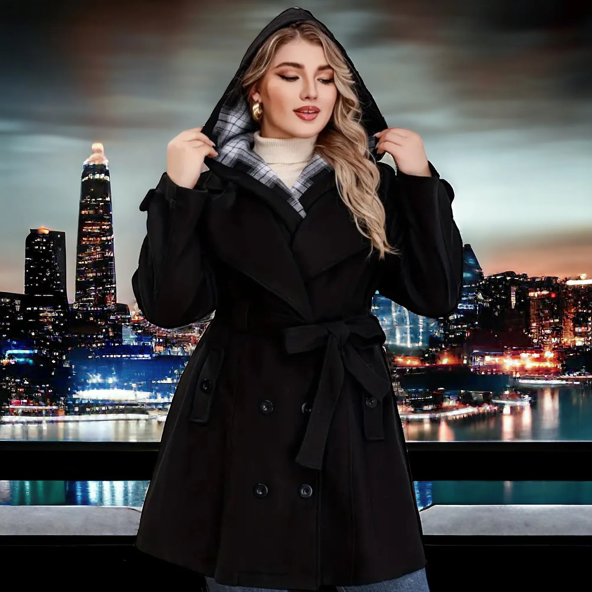 Joséphine™- Elegant Hooded Coat