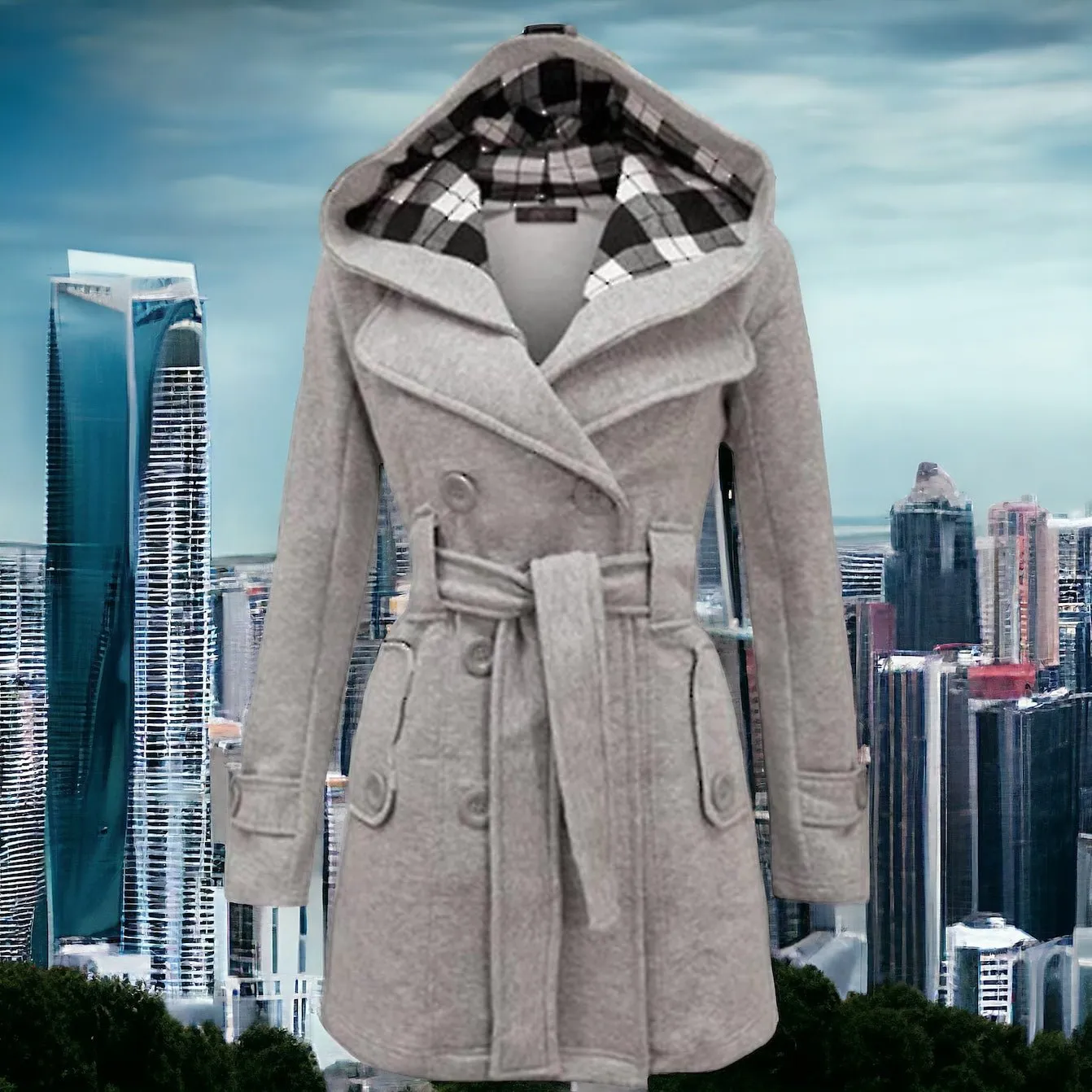 Joséphine™- Elegant Hooded Coat