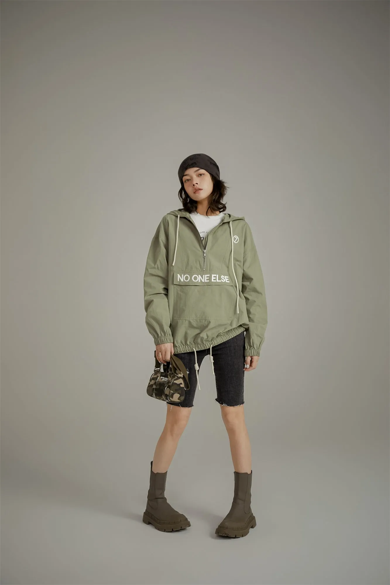 Loose Fit Hooded Anorak Jacket