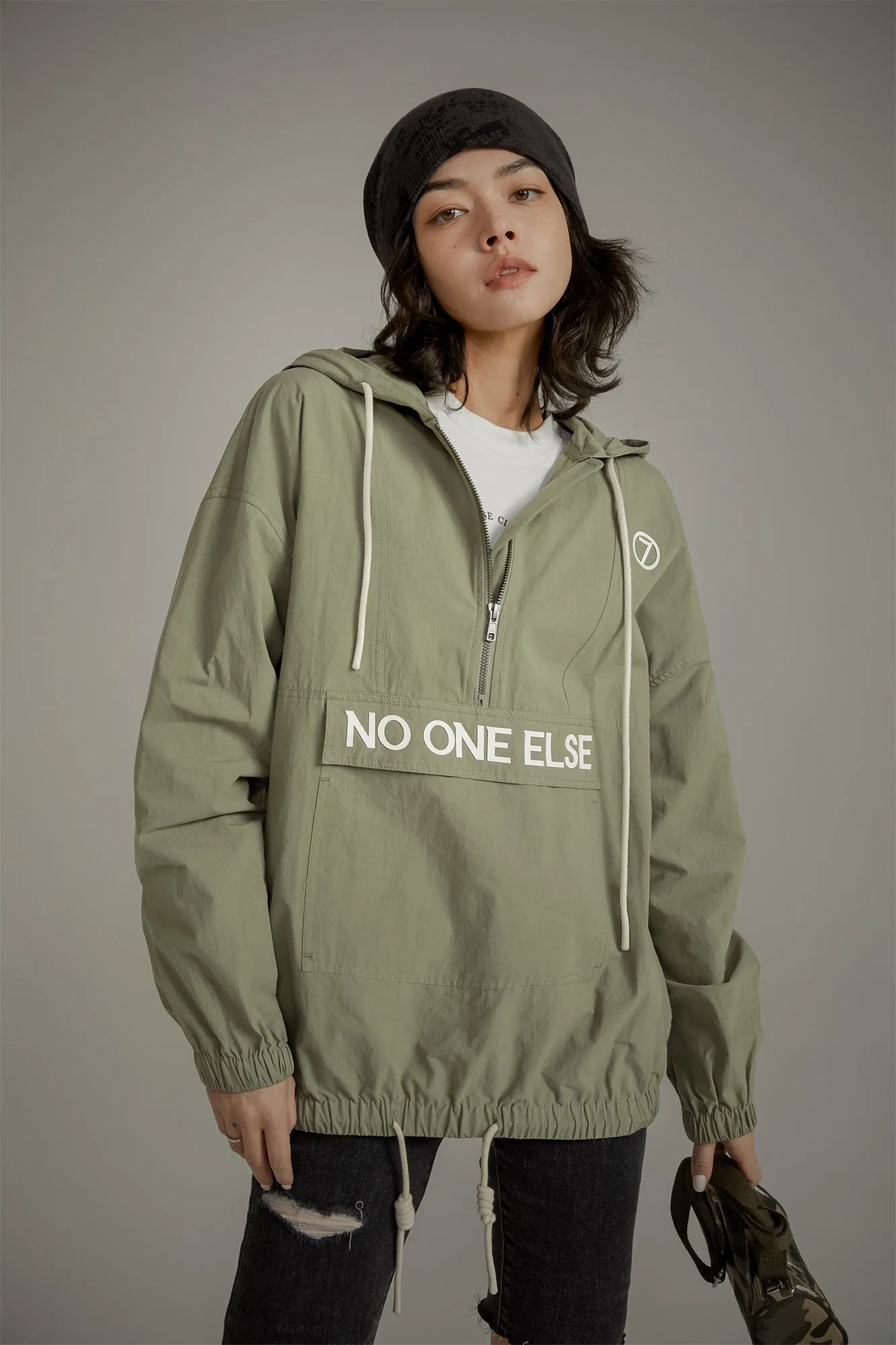 Loose Fit Hooded Anorak Jacket