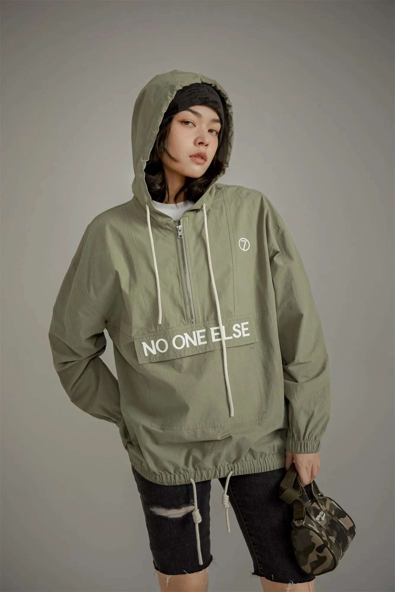 Loose Fit Hooded Anorak Jacket