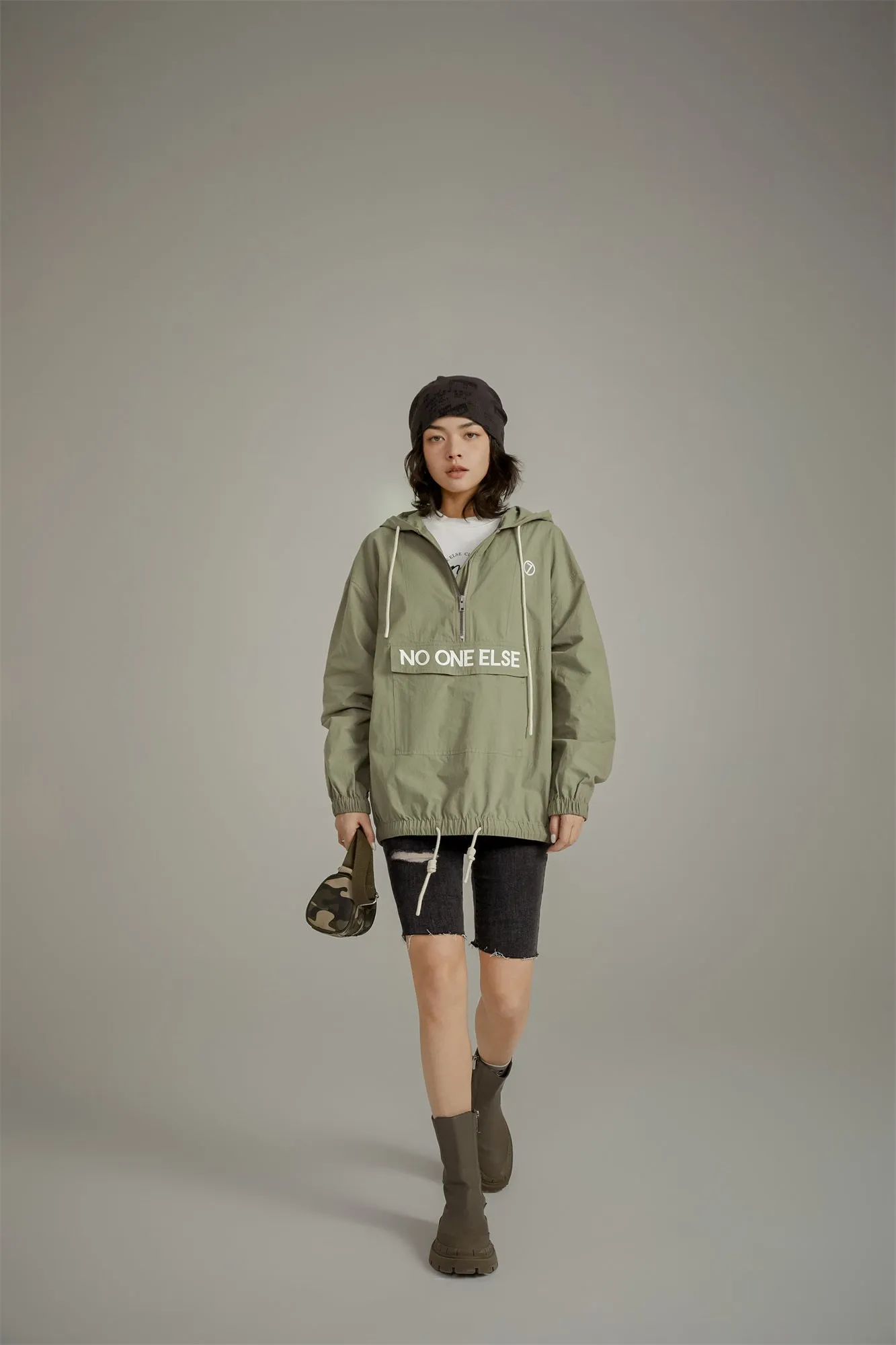 Loose Fit Hooded Anorak Jacket