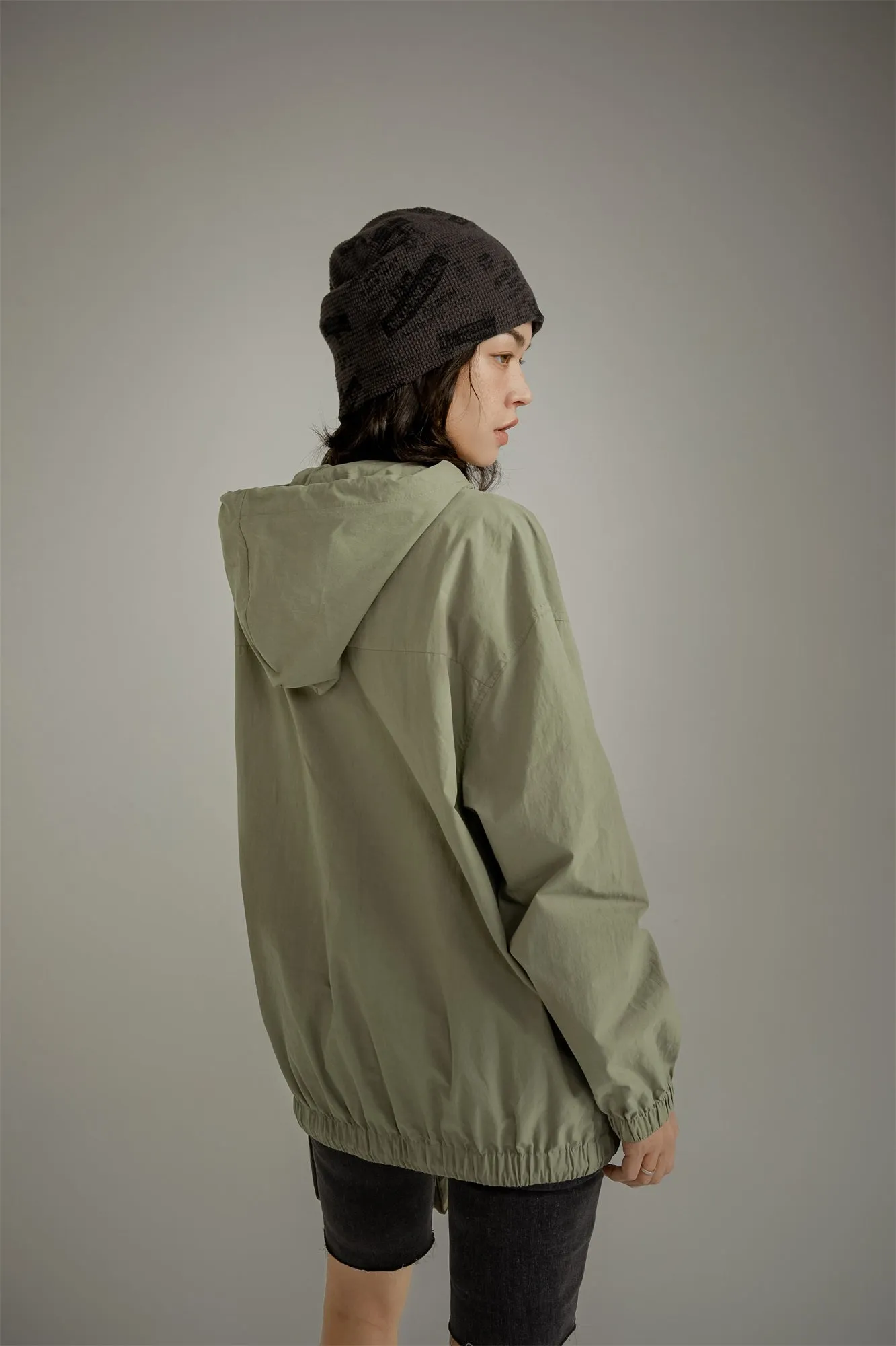 Loose Fit Hooded Anorak Jacket