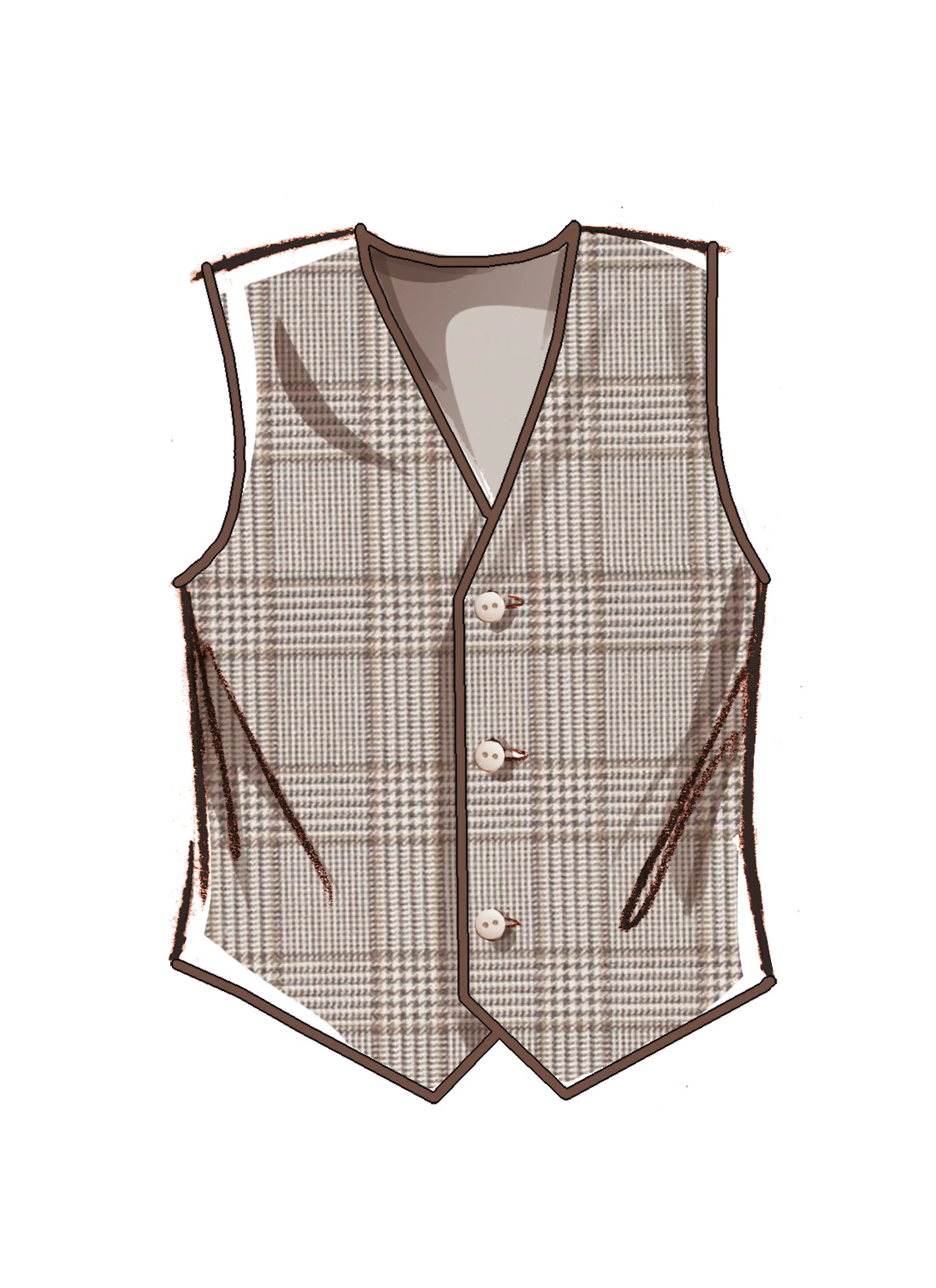 McCall's sewing pattern M8442 Misses' and Men's Lined Vests