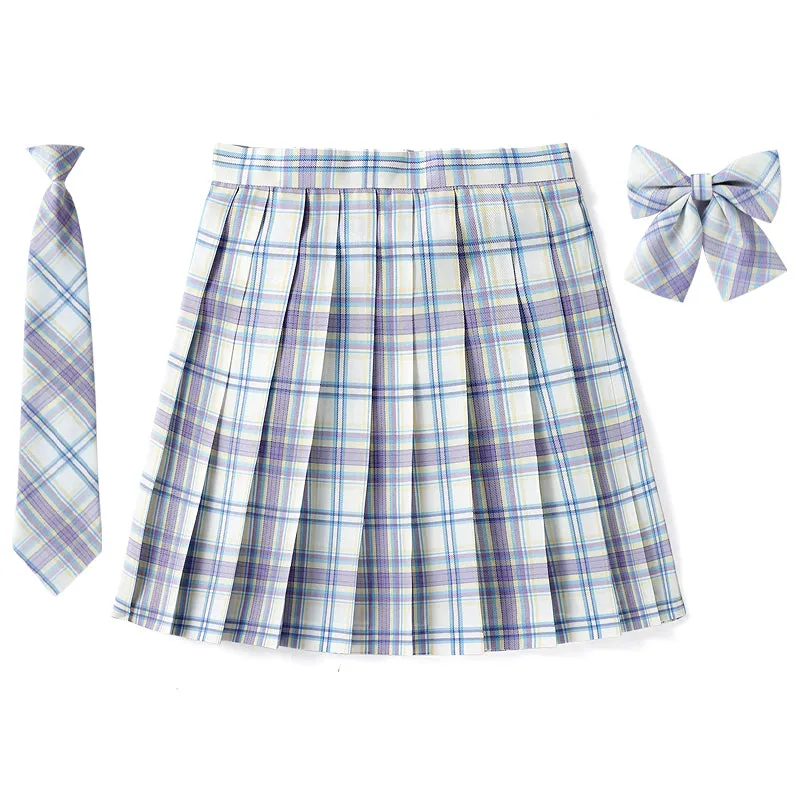 [Milk Shake] JK vintage plaid uniform skirt