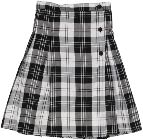 Punk Pleated Skirt-Black/White