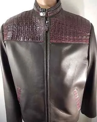 Safari Chocolate Horn-back Crocodile/Lambskin Jacket