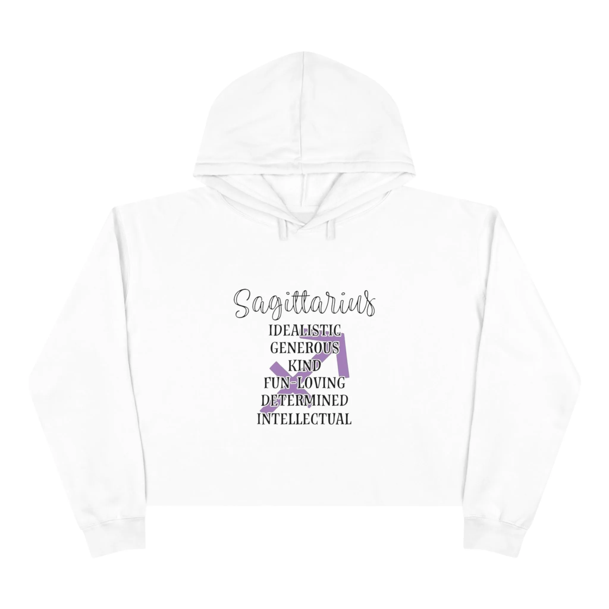 Sagittarius Zodiac Character Crop Hoodie