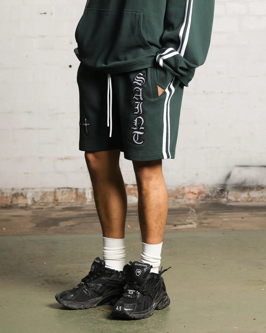 Saint Morta Fallen Sweat Shorts Stadium Green