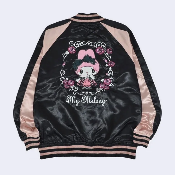 Sanrio - My Melody Sukajan Bomber Jacket (Black)