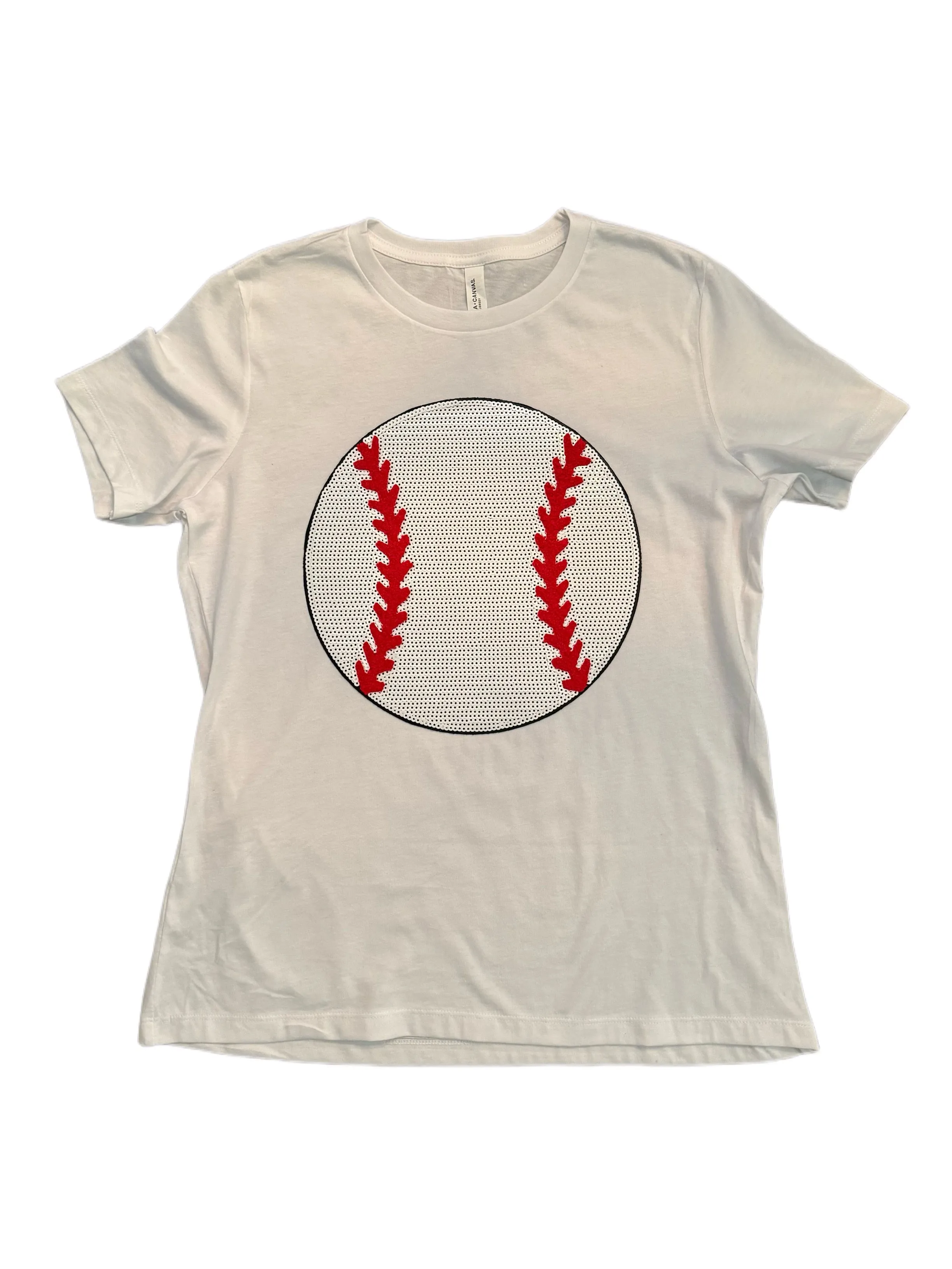 Sequin Baseball Patch Tees