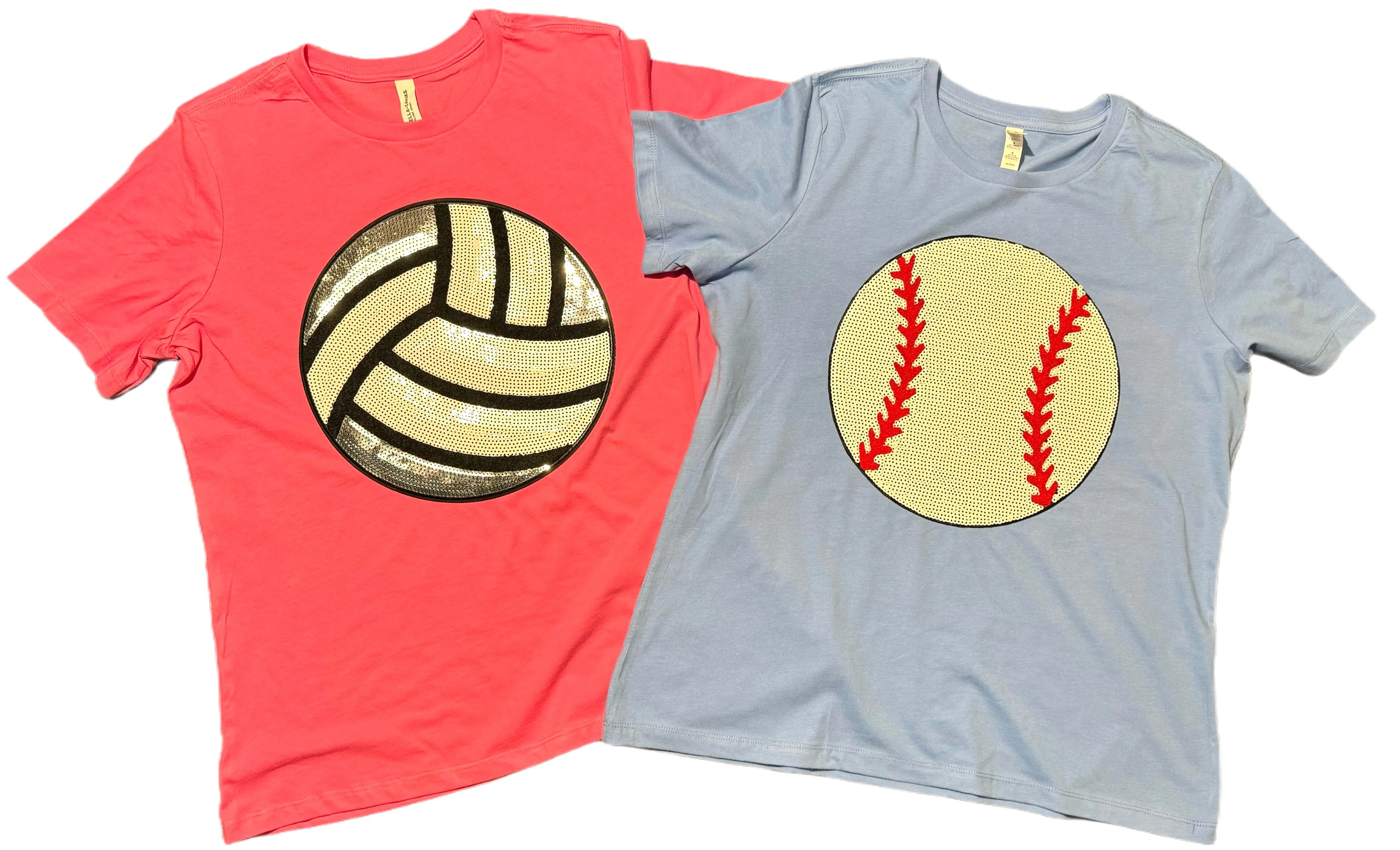 Sequin Baseball Patch Tees