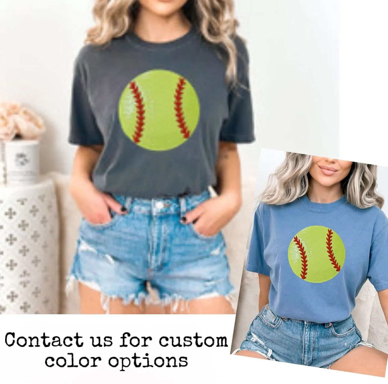 Sequin Softball Tees