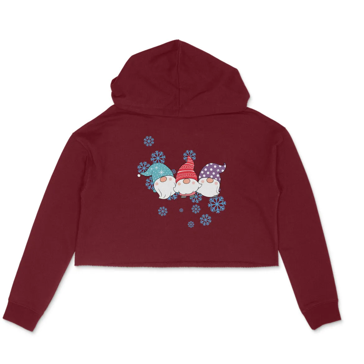 Snowflakes - Female Crop Hoodies