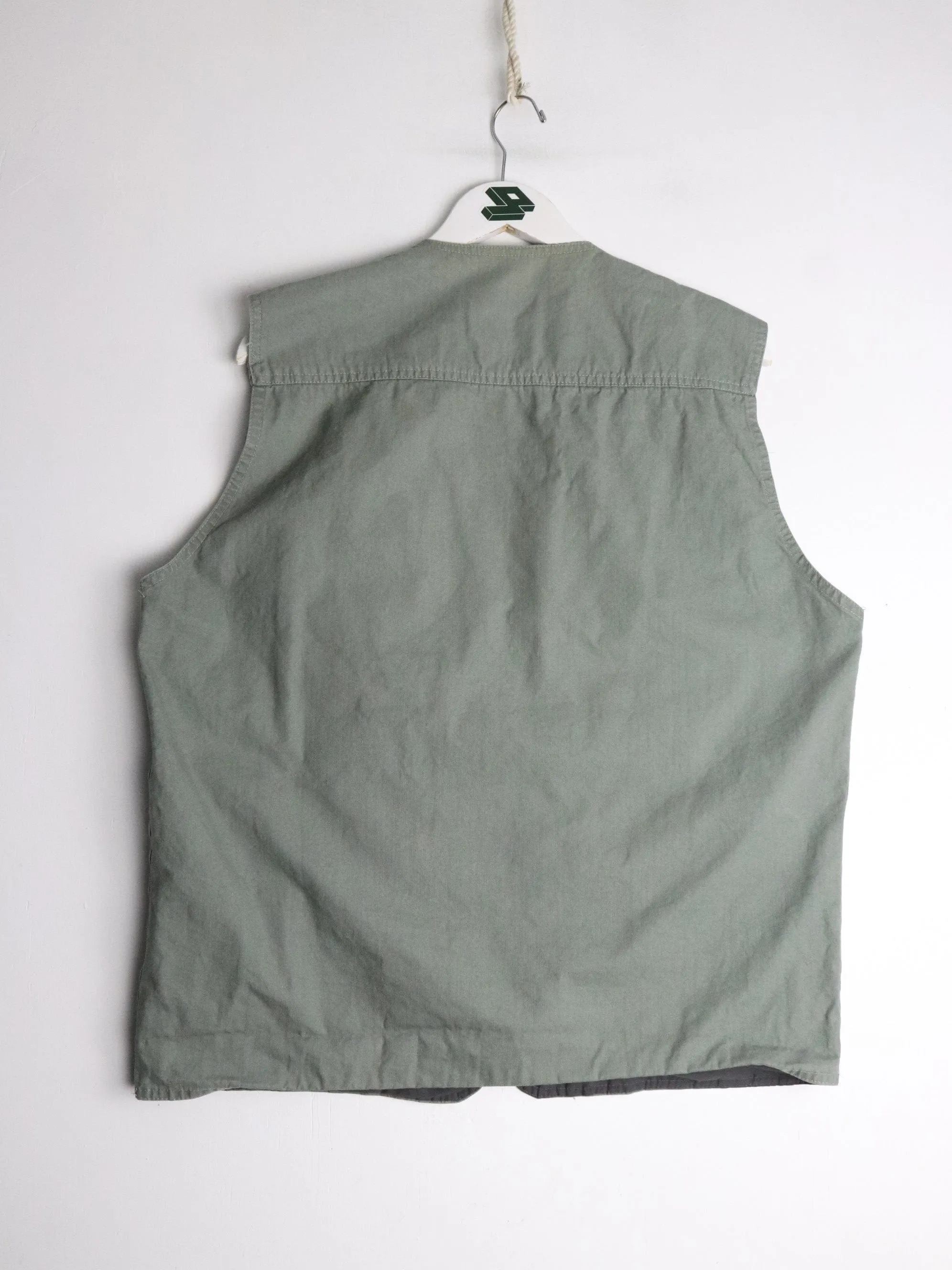 Sport Vest Fits Mens Large Green Fishing Outdoors