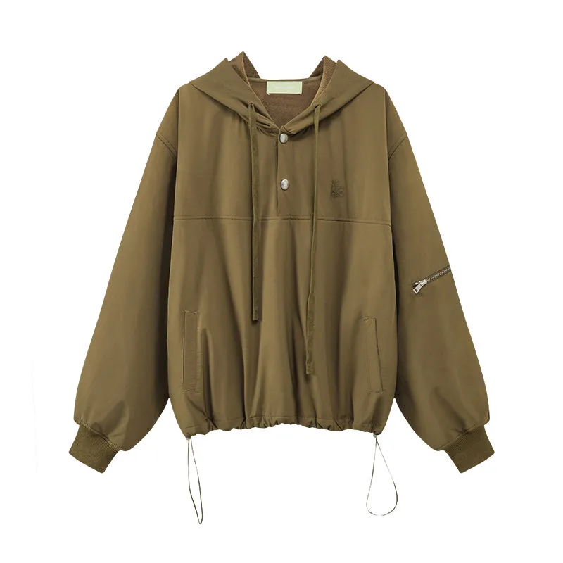 String Hooded Jacket