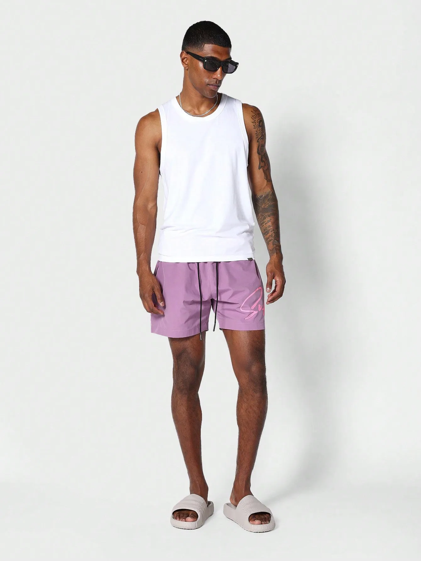 Swim Short With Graphic For Daily Wear