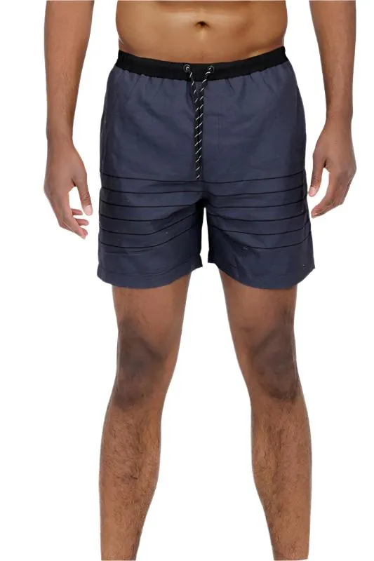 TEEK - Black Striped String Swim Shorts