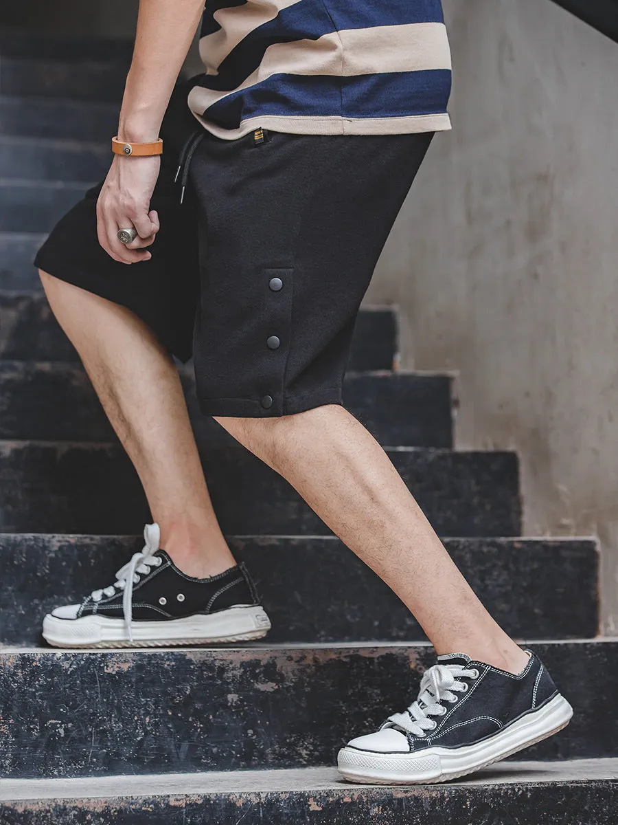 TEEK - Side Button Leg Sports Shorts