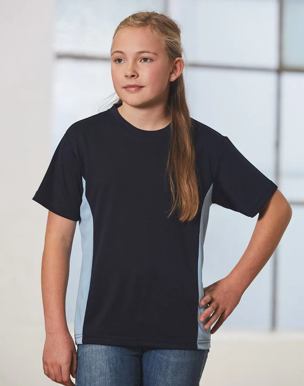 [TS12K] kids cooldry S/S contrast tee