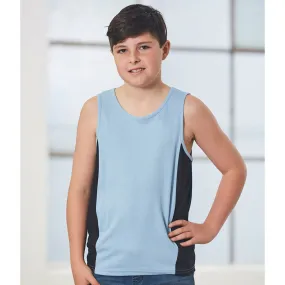 [TS19K] Kid's truedry contrast mesh singlet