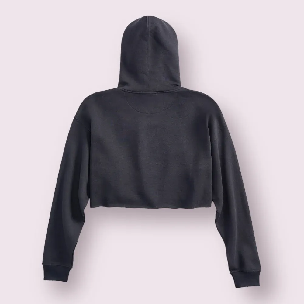 TS8000 | WOMEN'S RAW EDGE CROP HOODIES