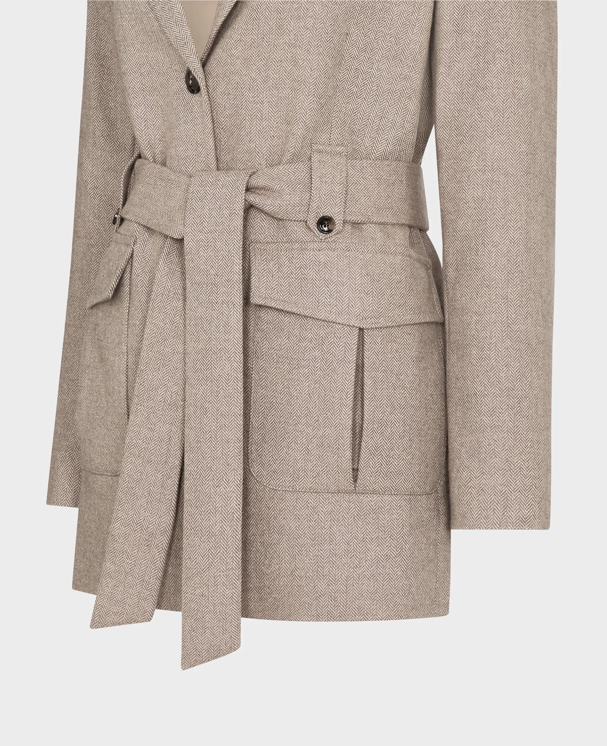 Tweed Belted Jacket