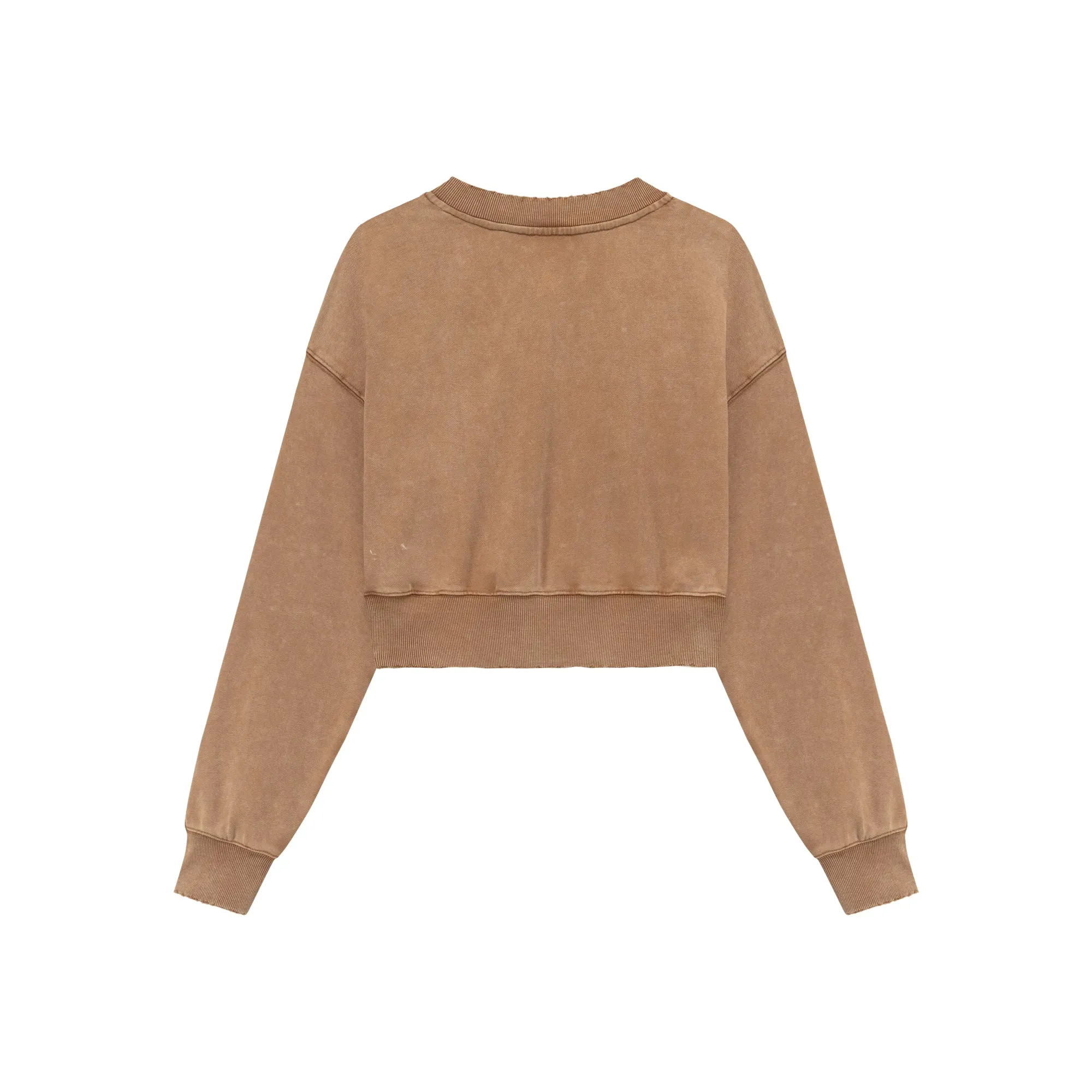 V-Neck Crop Sweatshirt