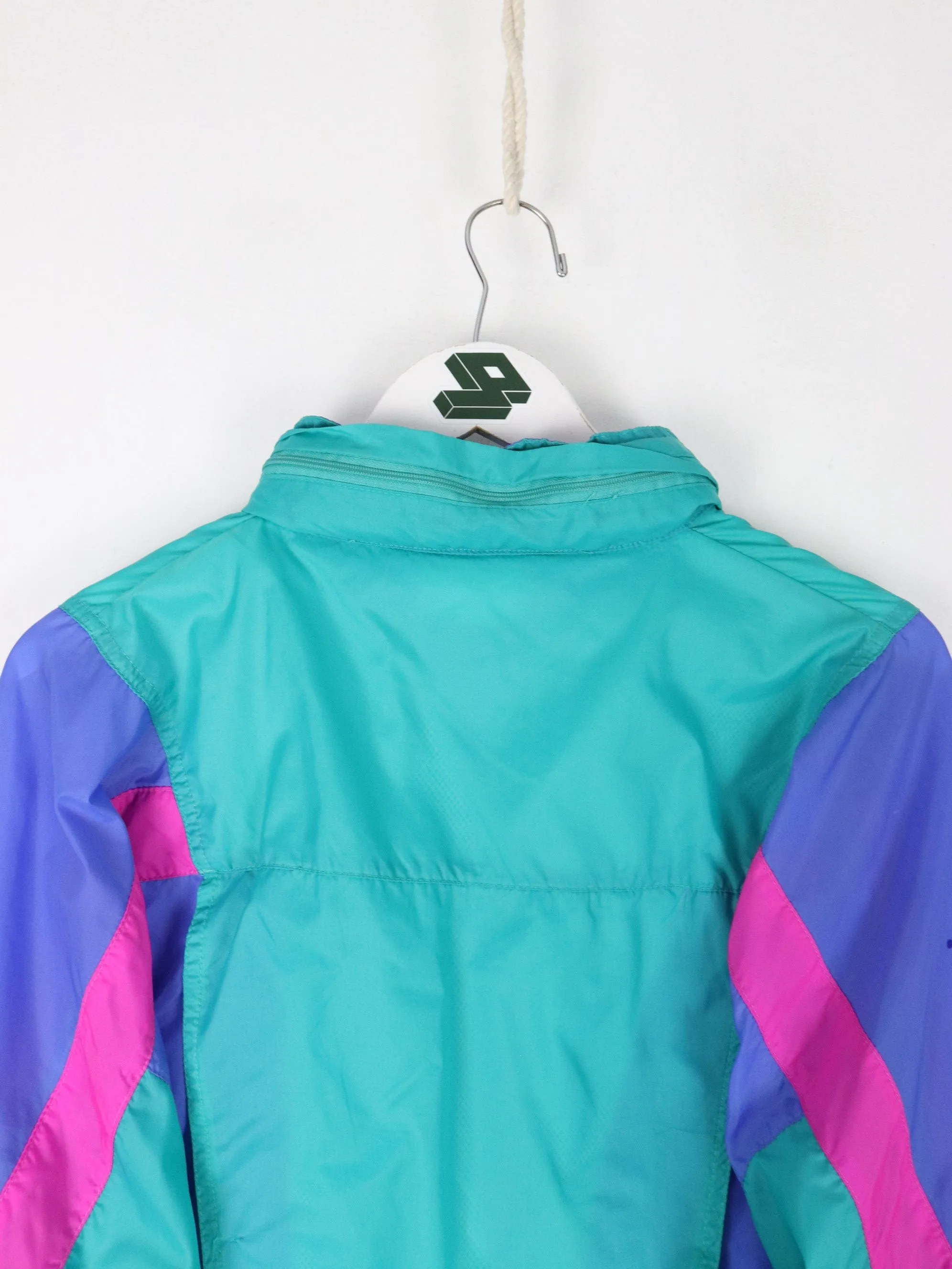 Vintage Reebok Windbreaker Womens Medium Blue 90s Jacket