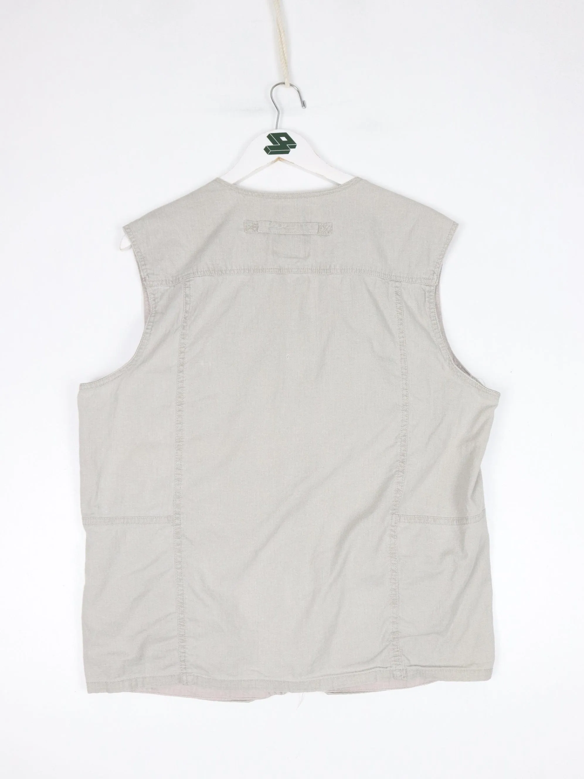 Vintage TT & CO Vest Mens Medium Beige Outdoors