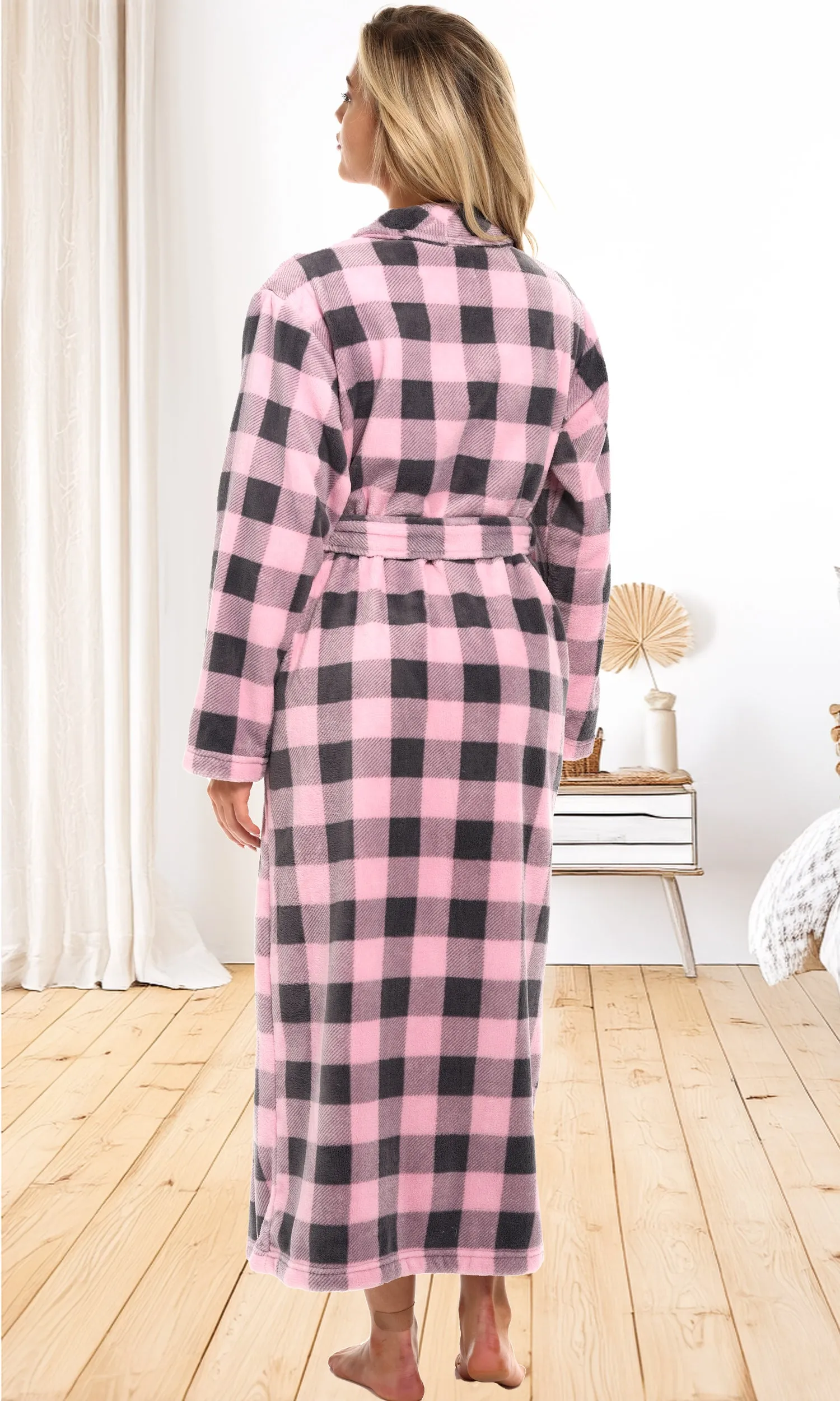 Women's Classic Winter Robe, Plush Fleece Bathrobe