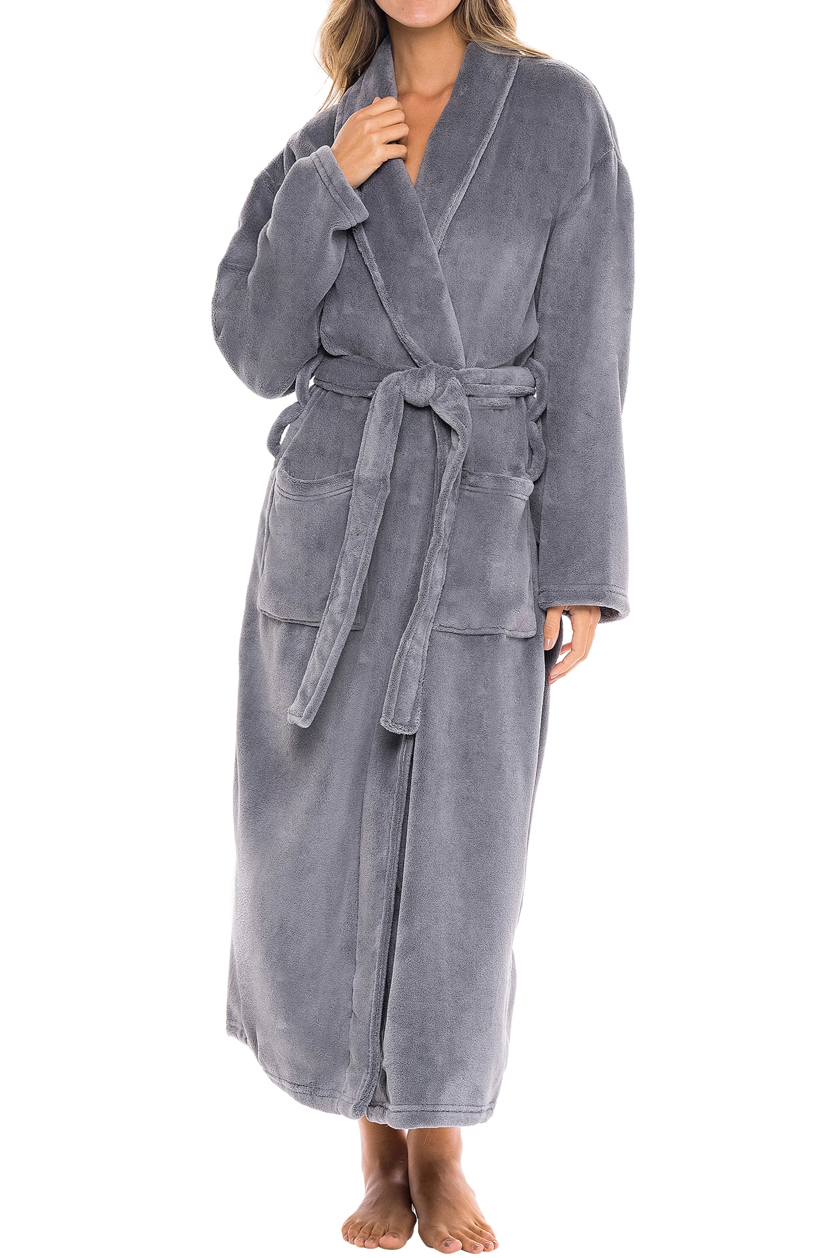 Women's Classic Winter Robe, Plush Fleece Bathrobe