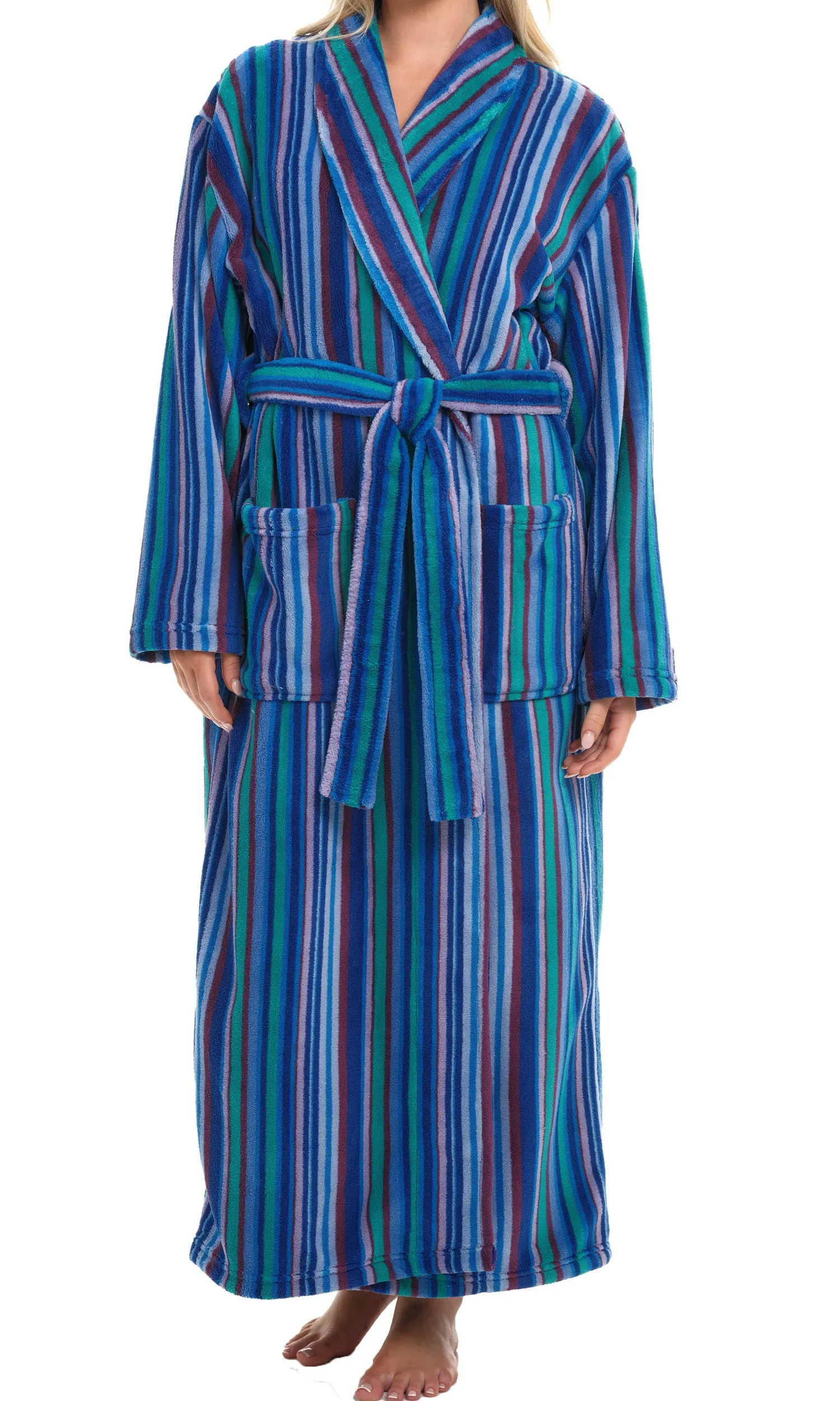 Women's Classic Winter Robe, Plush Fleece Bathrobe