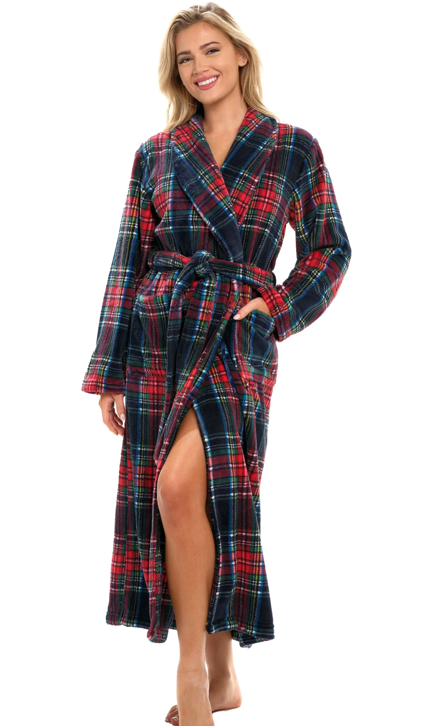 Women's Classic Winter Robe, Plush Fleece Bathrobe