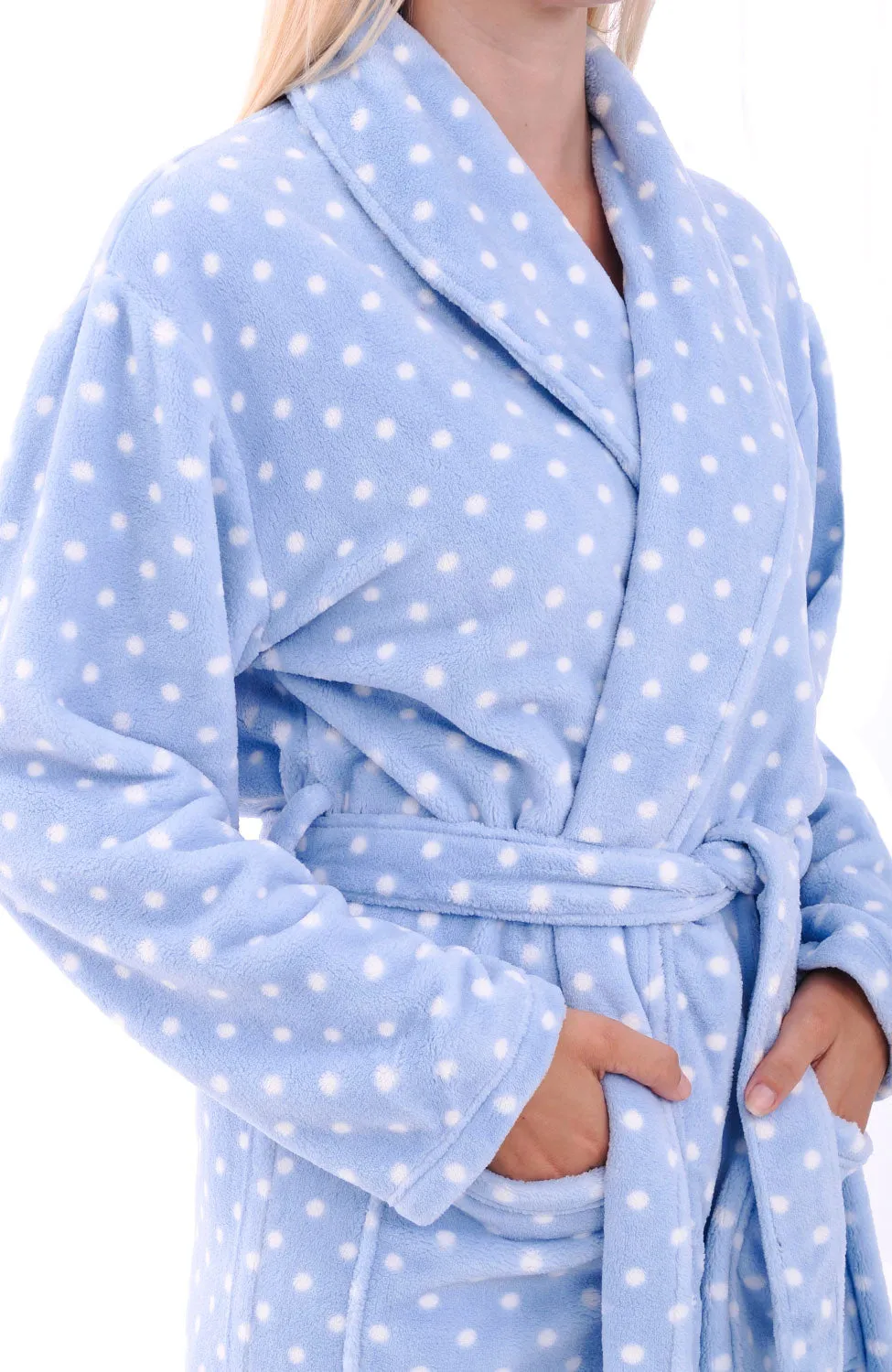 Women's Classic Winter Robe, Plush Fleece Bathrobe