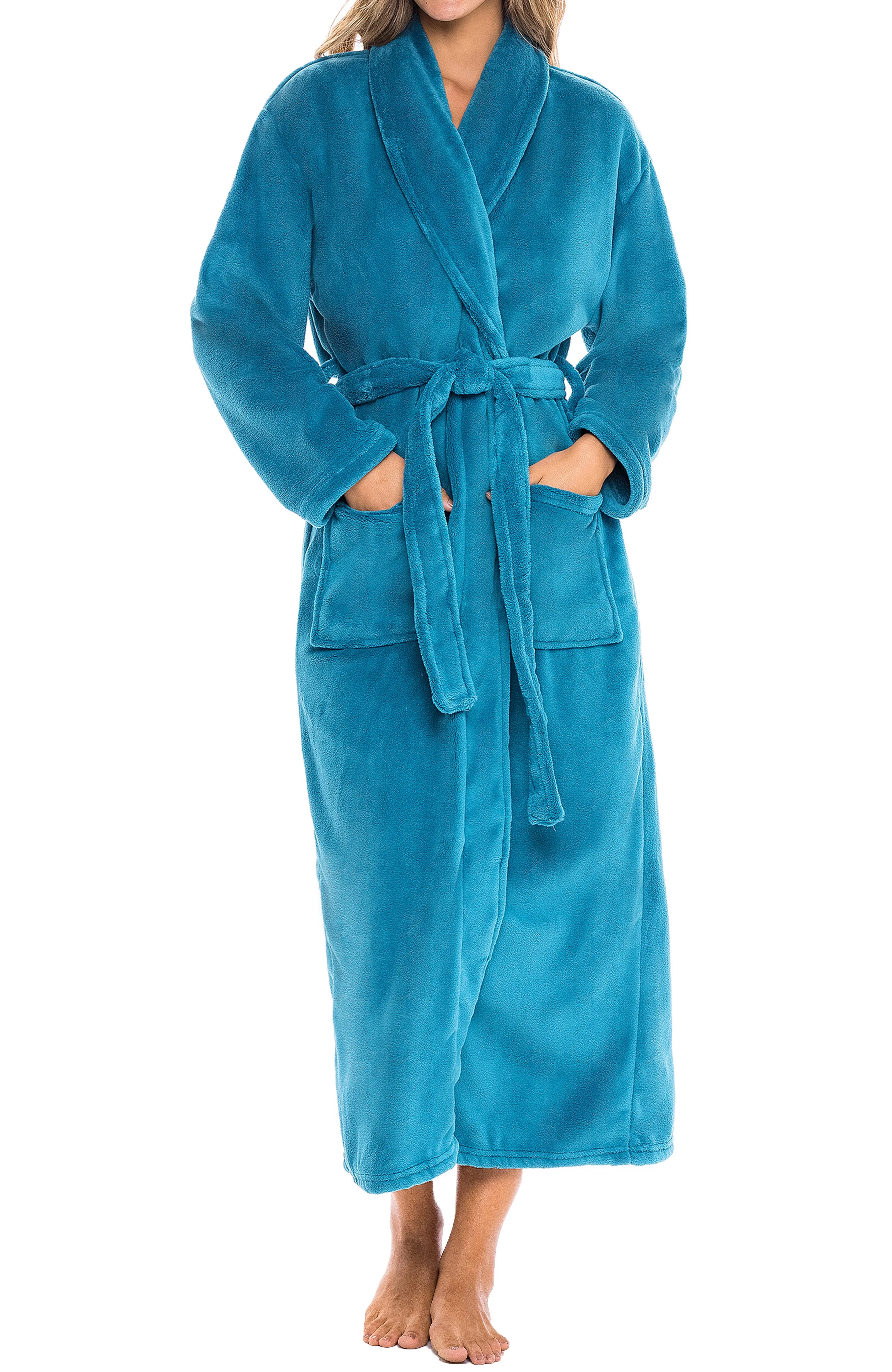 Women's Classic Winter Robe, Plush Fleece Bathrobe